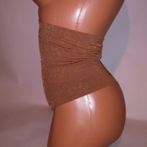 Victoria Secret Shapewear Shaper Panty Thong Back Light Brown Curves Tan Leopard - Picture 7 of 8